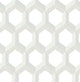 Honeycomb Hexagonal Geometric 3D Wallpaper, Beige & White, Sample