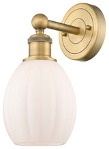 Edison Eaton 1-Light 6" Sconce, Brushed Brass Finish, Matte White Shade
