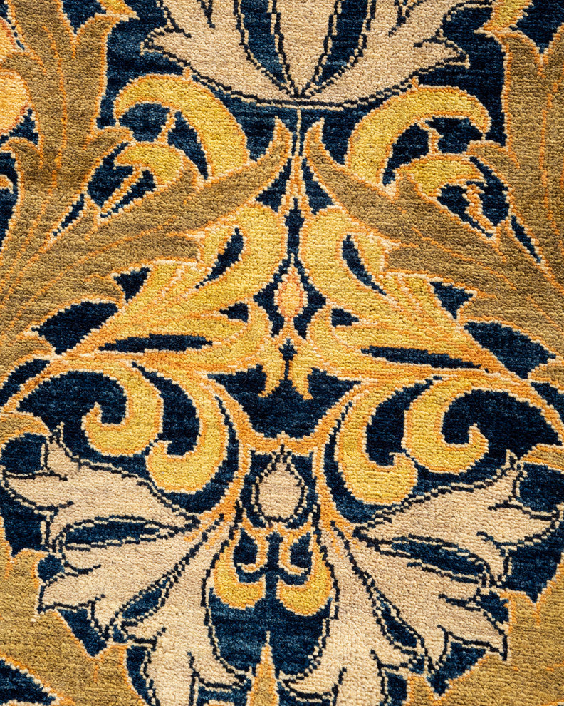 Ottoman, One-of-a-Kind Hand-Knotted Area Rug Navy, 6' 1" x 9' 1"