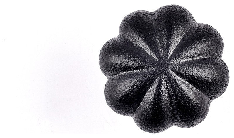 Cabinet Hardware Knob Black Wrought Iron Floral Mission Design 1.5" Di. Set of 4