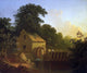 George Caleb Bingham Landscape With Waterwheel and Boy Fishing Wall Decal