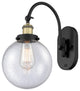 Innovations 918-1W-BAB-G204-8 Beacon 1 Light 8" Sconce, Black Antique Brass