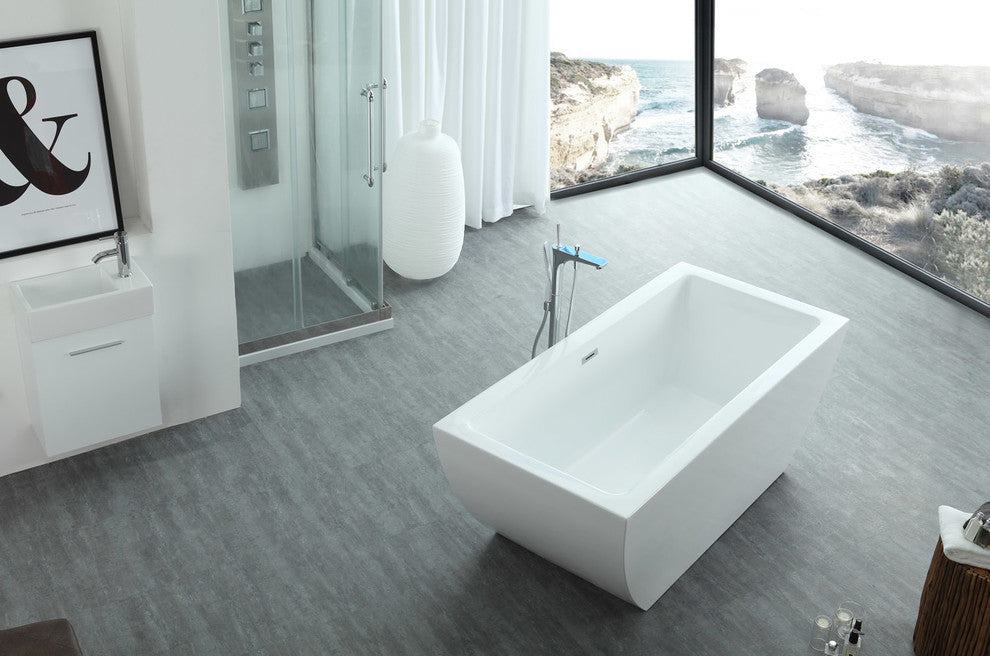 Serenity 67"x31.5" Freestanding Soaking Bathtub