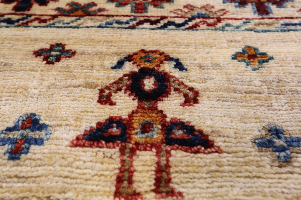 Handmade Tribal Persian Gabbeh Wool Rug 4' 10" X 7' 3" Q5674