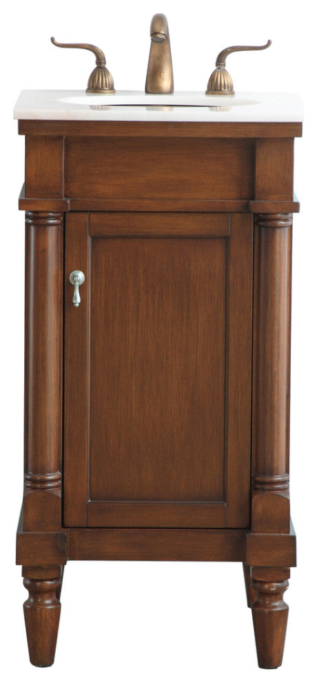 Lewis 18" Single Bathroom Vanity Set, Walnut