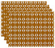 18"x14" Geo-Craze, Geometric Print Placemat, Gold, Set of 4