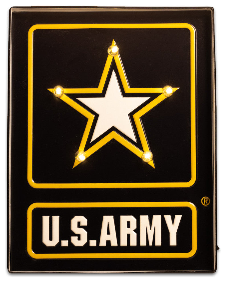 Us Army Rectangle Sign 10"x13" Lighted