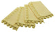 Floral Charm Lace Trim Napkins, 20"x20, Yellow, Set of 4