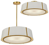 Crystorama FUL-907-GA, 6-Light Chandelier, Antique Gold