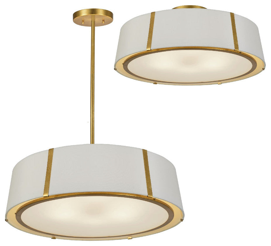 Crystorama FUL-907-GA, 6-Light Chandelier, Antique Gold