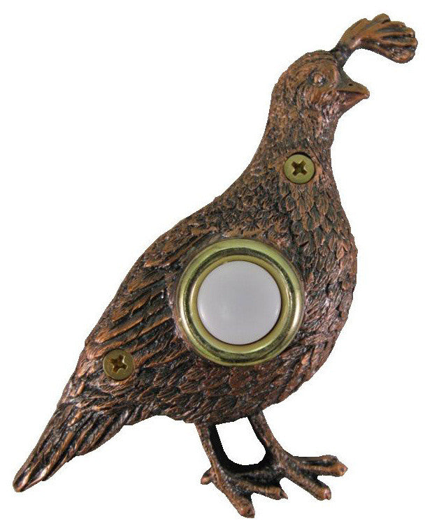 Bronze Plated Quail Doorbell