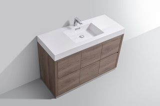 Bliss 48" Butternut Free Standing Modern Bathroom Vanity