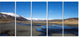Mountains and Lakes Iceland, Landscape Canvas Art Print, 60"x28", 5 Panels