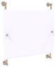 Carolina Crystal Landscape Frameless Rail Mounted Mirror, Antique Pewter