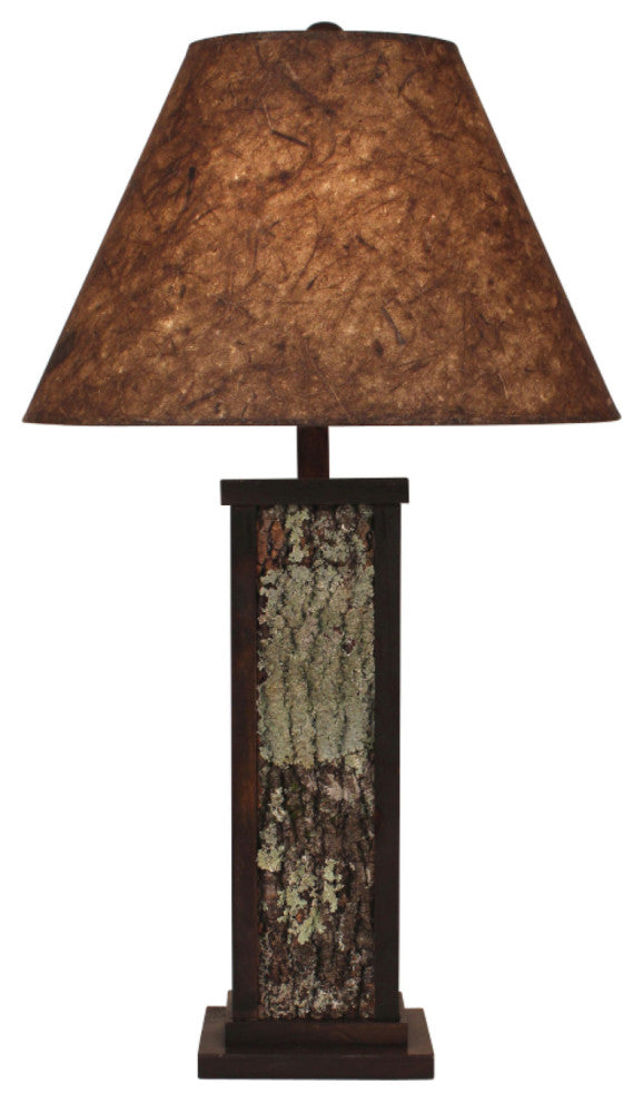 Aspen and Poplar Bark Table Lamp With Woodchip Shade