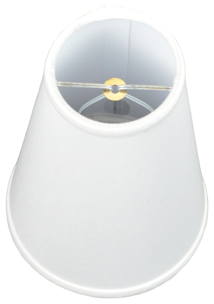 Fenchel Shades 3"x5"x7" Bulb Clip Attachment Empire Lamp Shade, Linen White