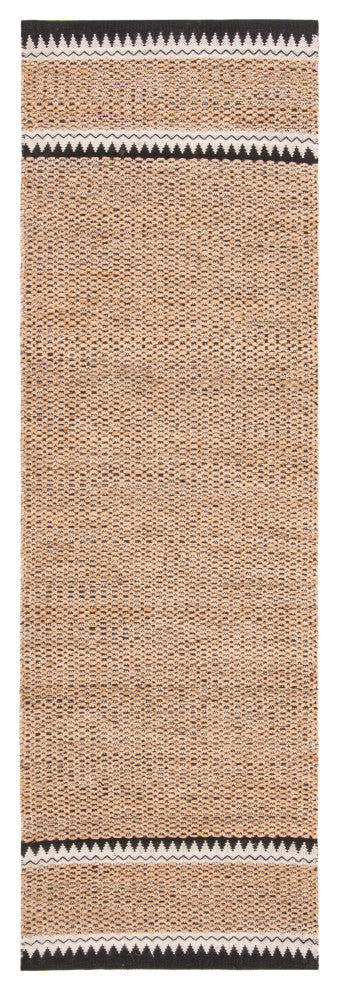 Safavieh Vintage Leather Collection NF874B Rug, Natural/Black, 2'3" X 14'