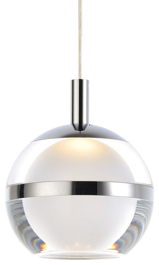 ET2 E24595 Swank 15"W LED 5 Light Pendant - Polished Chrome