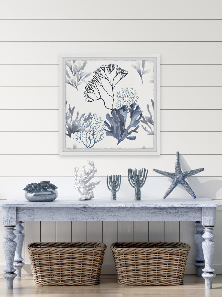 "Wild Sea" Framed Painting Print, 32x32