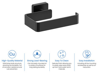 Blaze Bathroom Toilet Paper Holder, Matte Black