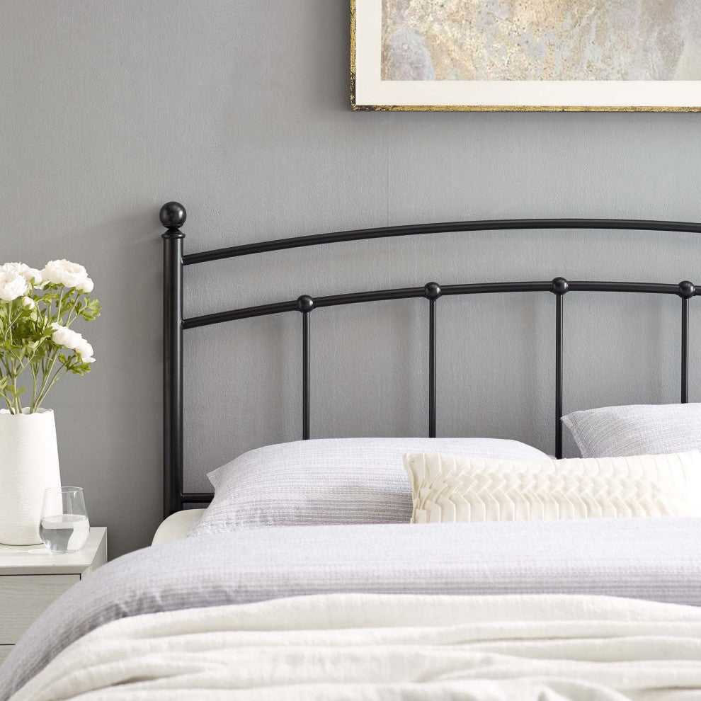 Abigail Full Metal Headboard Black