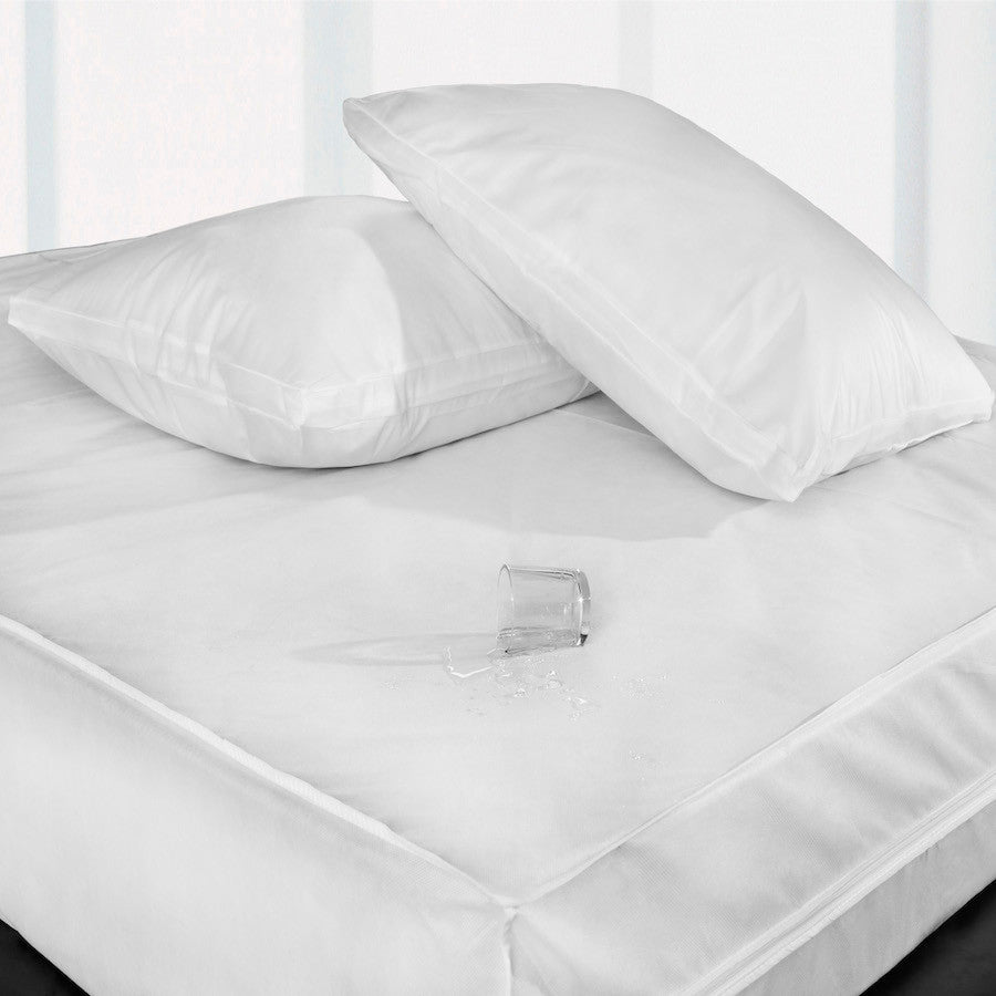 Permashield Antibacterial Extra Strength Basic Bed Protector Set, White, Cal Kin
