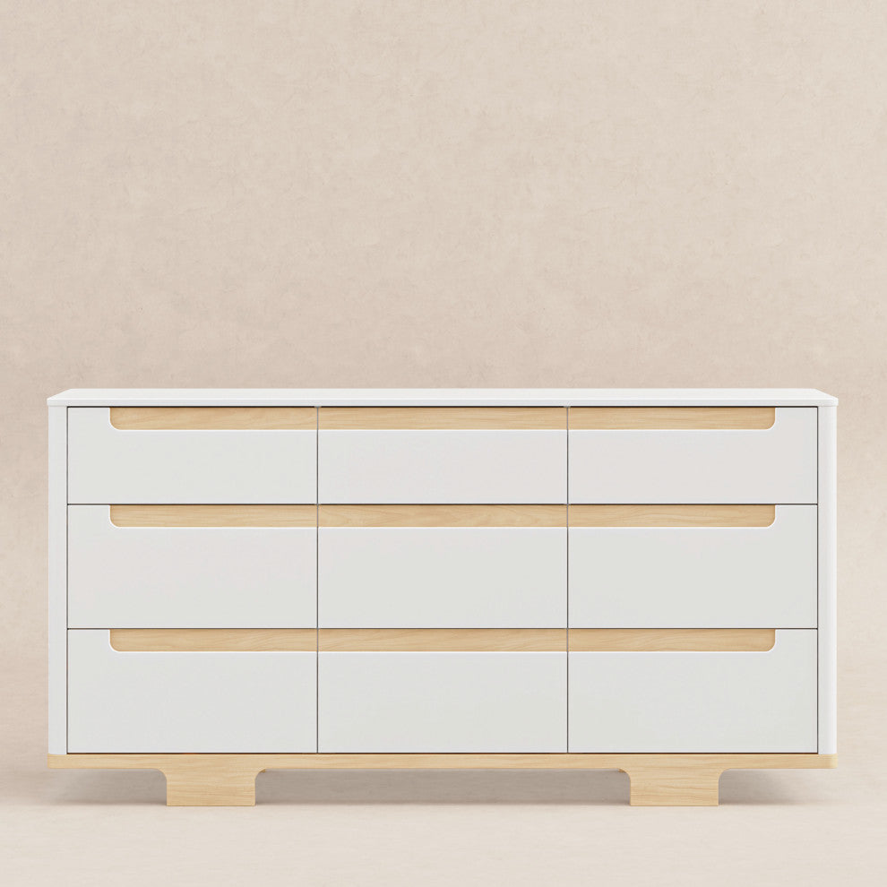 Yuzu 9-Drawer Assembled Dresser, White Natural