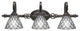 Elegante 3-Light Bath Bar, Diamond Ice Art
