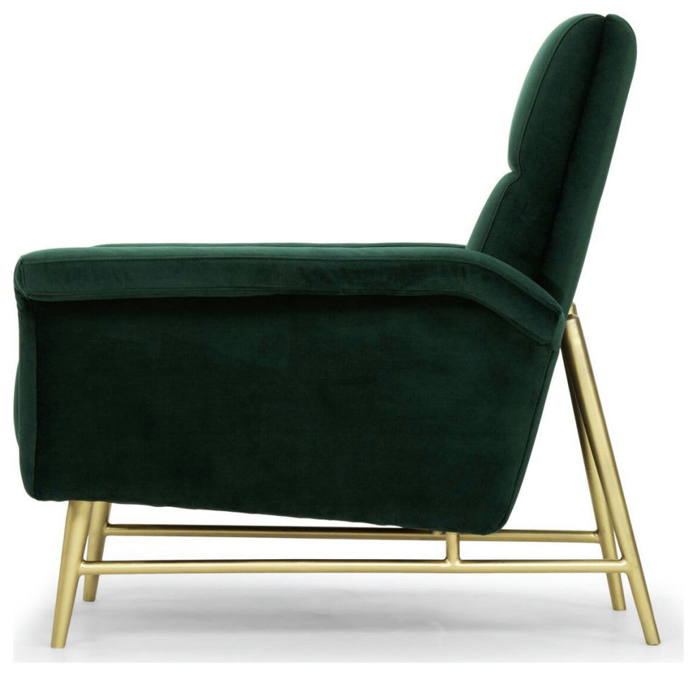 Mathise Emerald Green Fabric Occasional Chair