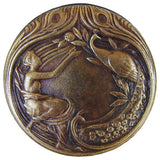 Peacock Lady Knob Antique Brass, Antique Brass