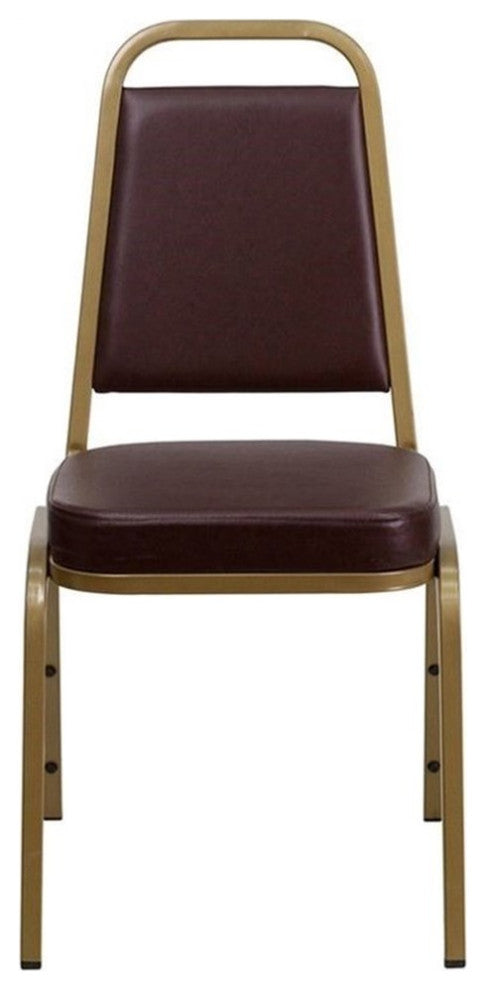 Flash Furniture Hercules Stacking Banquet Stacking Chair in Brown