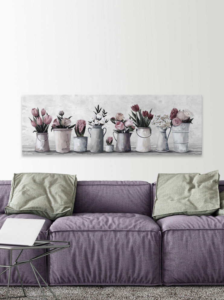 "Fresh Cut Flowers" Painting Print on Wrapped Canvas