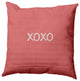 XOXO Valentines Decorative Throw Pillow, Coral, 20"x20"