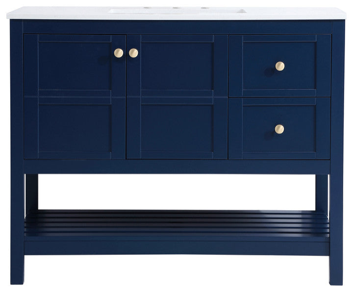 Tucker Blue 42" Single Sink Bathroom Vanity
