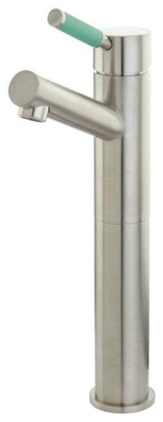 Satin Nickel Single Handle Vessel Sink Faucet without Pop-up & Plate FS8418DGL