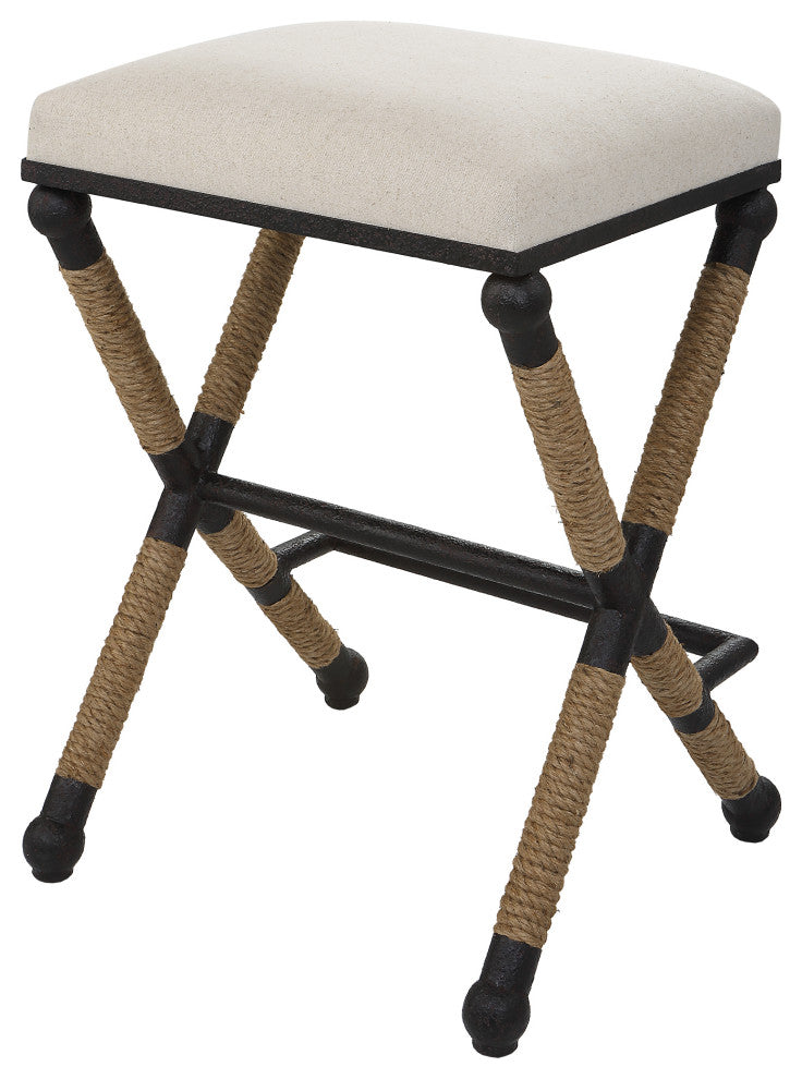 Uttermost Firth 19 x 28" Rustic Oatmeal Counter Stool