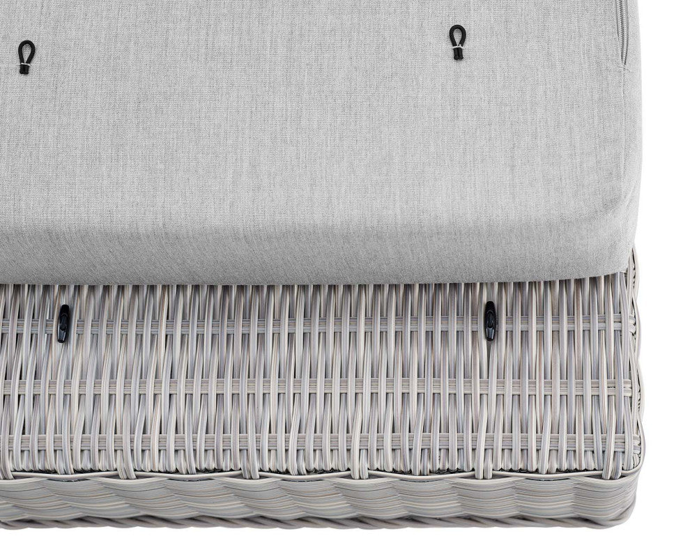 Lounge Chair Ottoman, Sunbrella, Rattan, Wicker, Gray, Modern, Outdoor