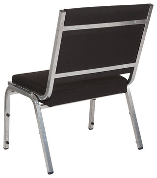 Antimicrobial Bariatric Chair With Silver Vein Frame, Black Fabric