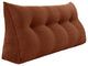 WOWMAX Wedge Pillow, Headboard Cushion Backrest Coffee, 54x20x8