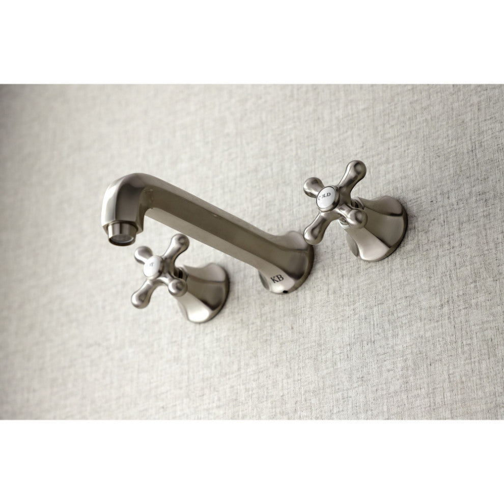 KS4028AX 2-Handle Wall Mount Tub Faucet, Brushed Nickel