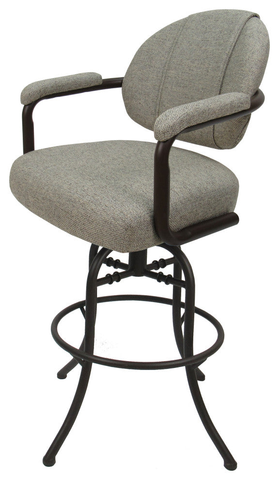 Swivel Tilt Metal Counter 26" 30" Bar Stool M-70, Portwood Ash - Brown, 26"