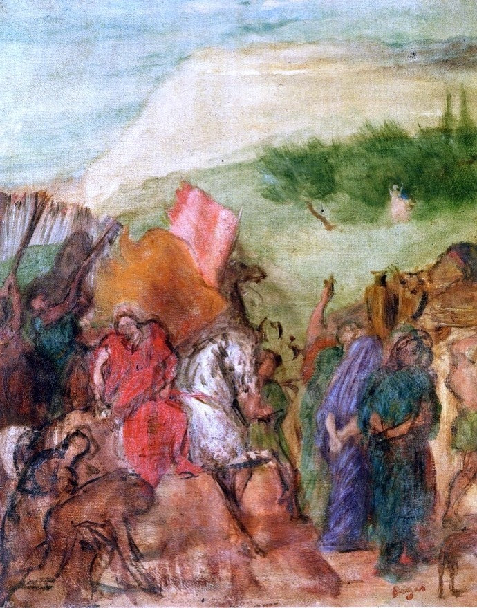 Edgar Degas The Daughter of Jephta (study) - 21" x 28" Premium Canvas Print