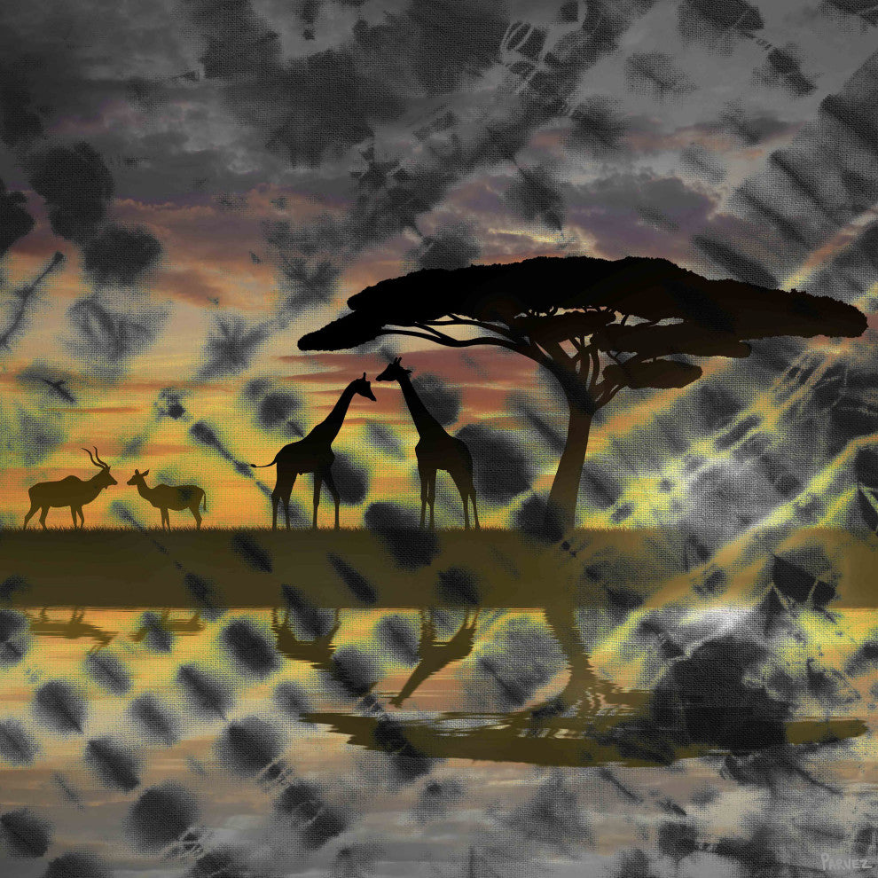 "Walk at Dusk" Print on Canvas, 32"x32"