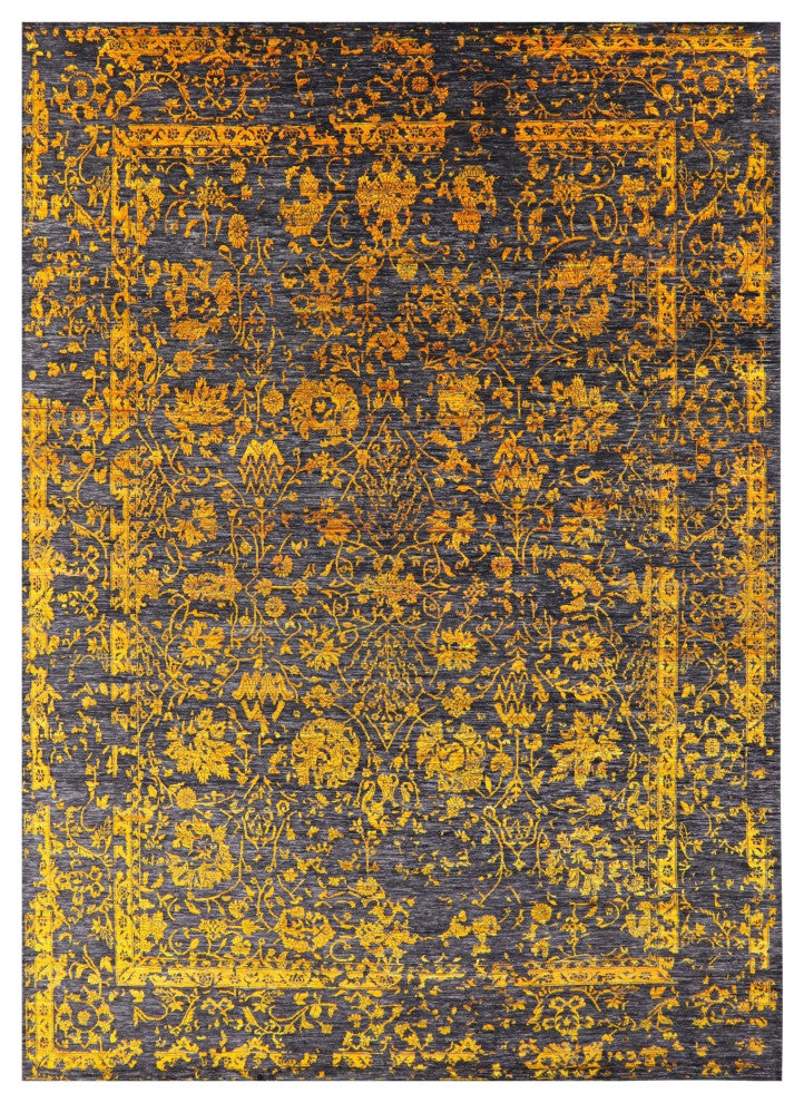 Wool and Silk Persian Hand Knotted Rug 8' 11" X 12' 1" Q8564