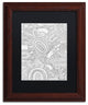 Hello Angel ''Doodles All Over 2'' Art, Wood Frame, Black Mat, 14x11