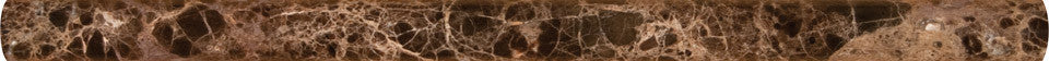 Emperador Dark Pencil Molding, 3/4"x12", Set of 10