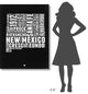 "New Mexico Black and White Map" Fine Art Print