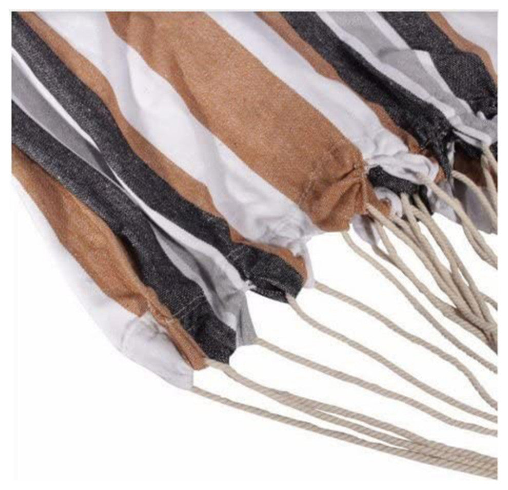 HomeRoots Sahara Stripe Classic 2 Person Hammock With Stand