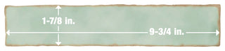 Hudson Studio Soho Brick Mint Ceramic Wall Tile