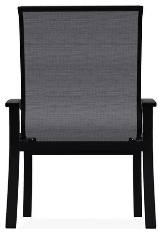 Belle Isle Sling Outdoor Dining Chair, Augustine Pewter/Black
